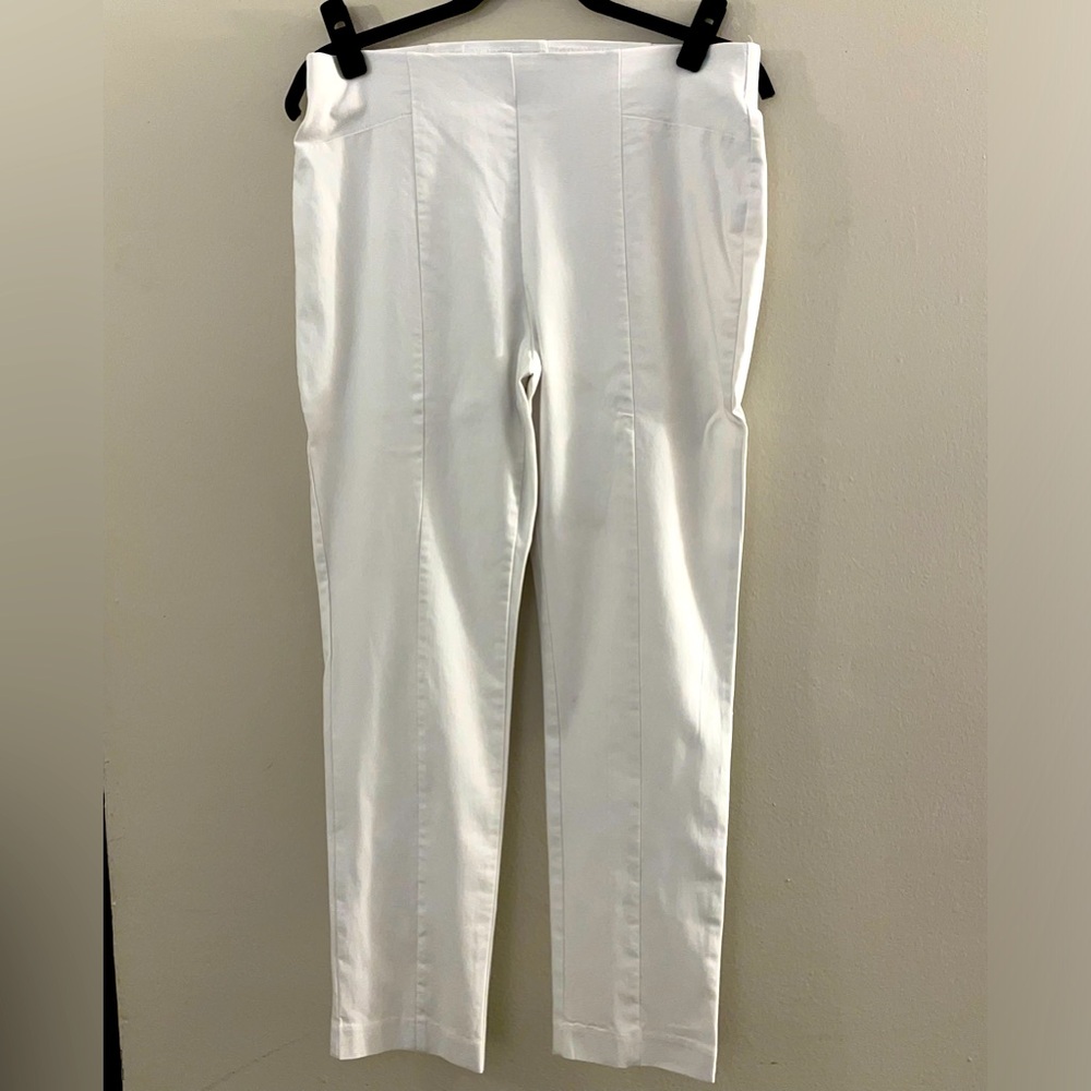Chico's SO SLIMMING Optic White Bridgett Ankle Pants Sz 1
